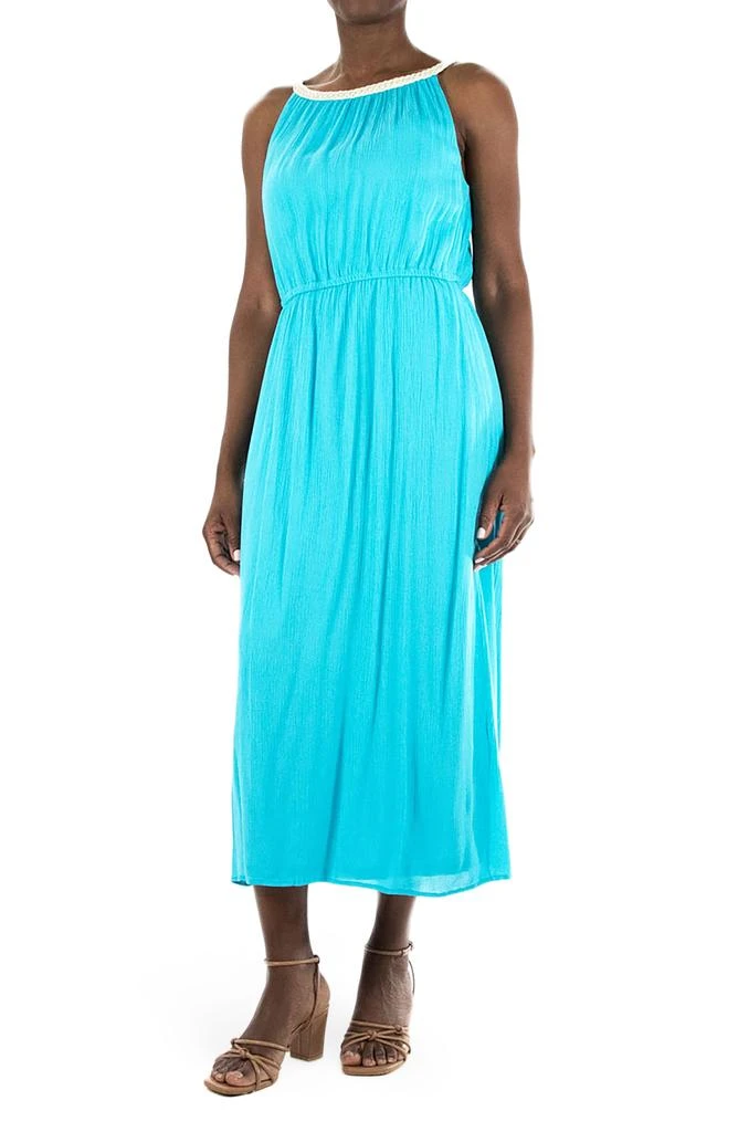 Nina Leonard Braided Neck Sleeveless Maxi Dress 1