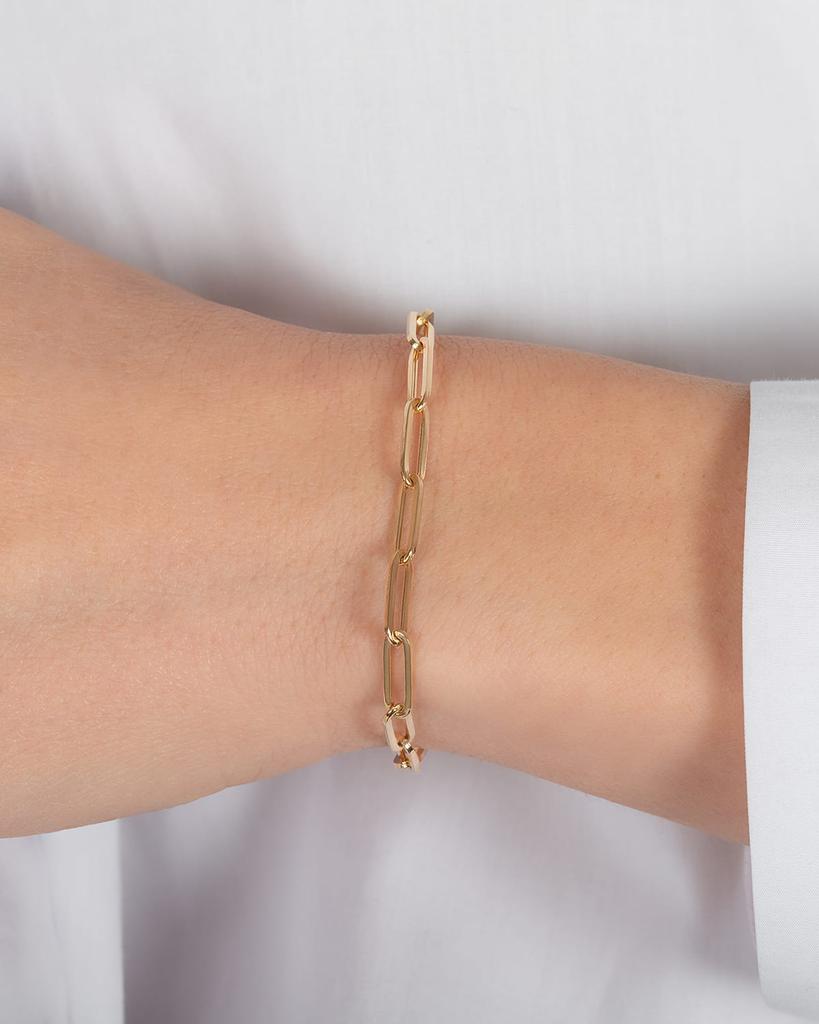 Zoe Lev 14k Gold Large Paper Clip Chain Bracelet