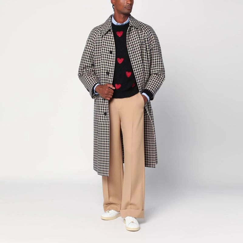 Valentino Jacquard heart pattern sweater black/red 2