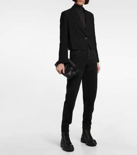 Brunello Cucinelli High-rise straight cotton-blend pants 2