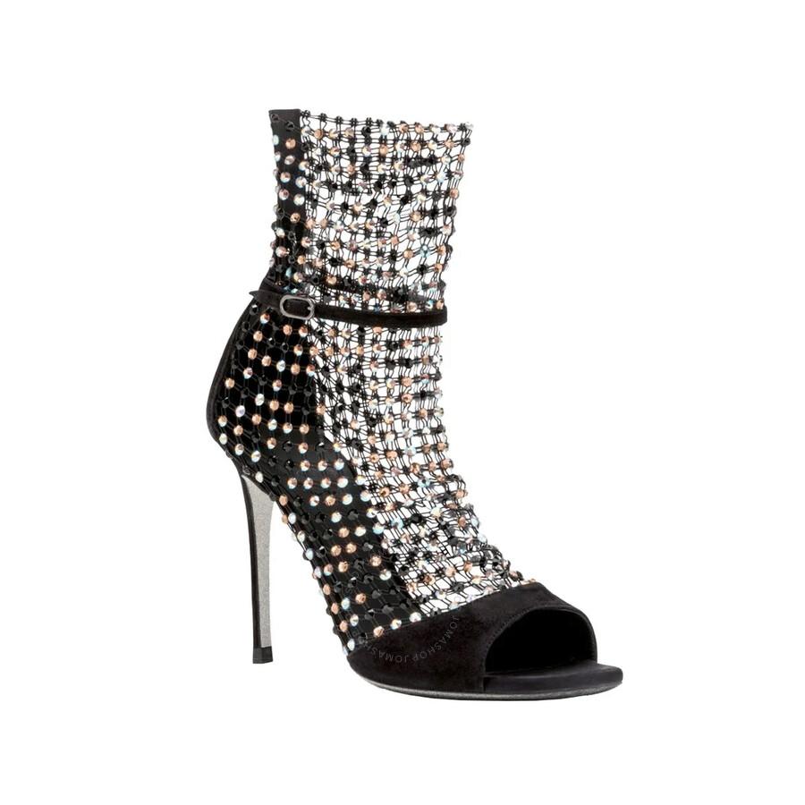 Rene Caovilla Ladies Galaxia Rhinestone Mesh Sandals