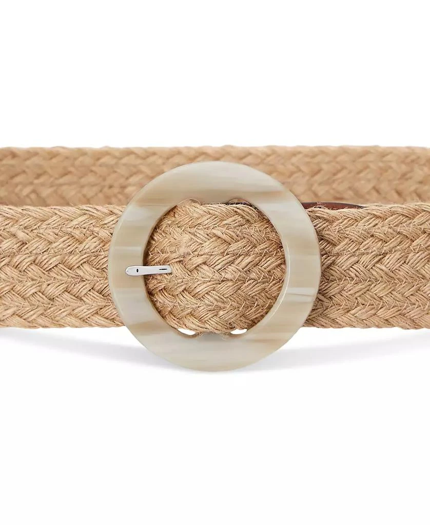 Ralph Lauren Woven Jute Faux-Horn-Buckle Wide Belt 2