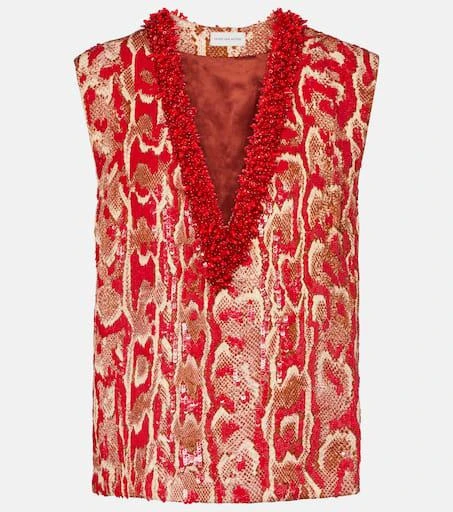 Dries Van Noten College beaded-embellished top 1