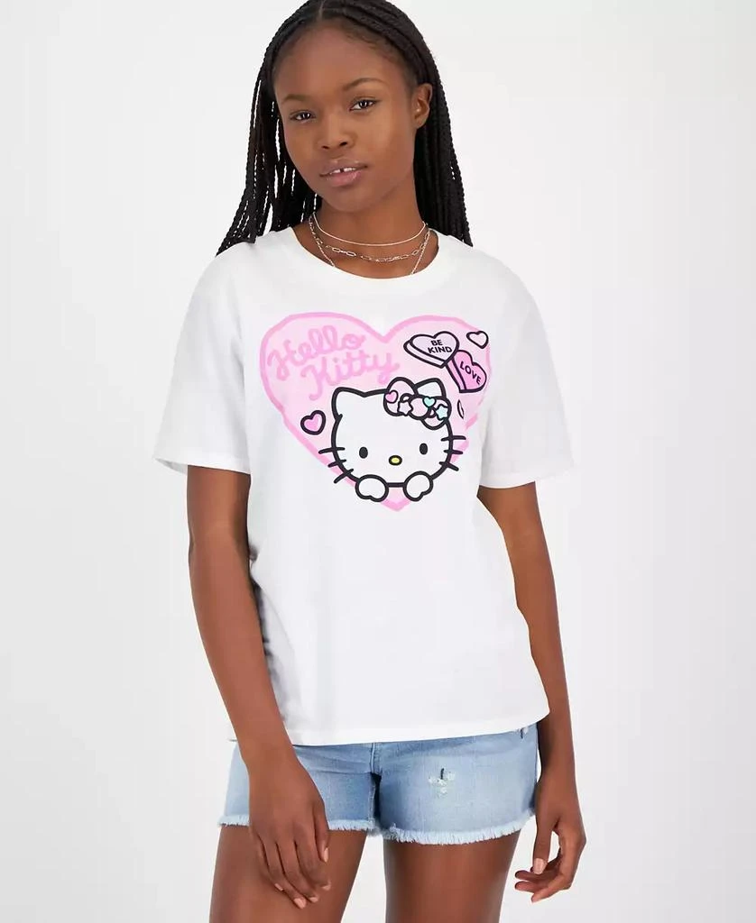 Love Tribe Juniors' Hello Kitty Valentine's Day Graphic T-Shirt 1