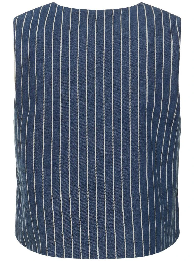 The Frankie Shop Clare Cotton Denim Vest 4