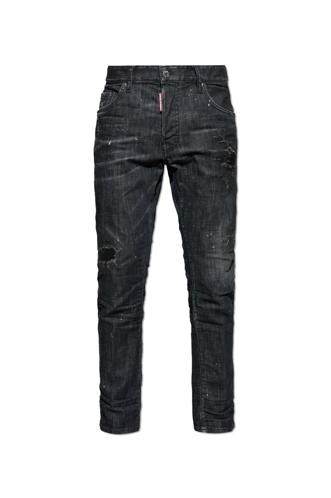 パンツ DONG DSQUARED2 Sexy Twist Jean 2022 DSQUARED2 Sexy Twist straight-leg Distressed Jeans | Blue