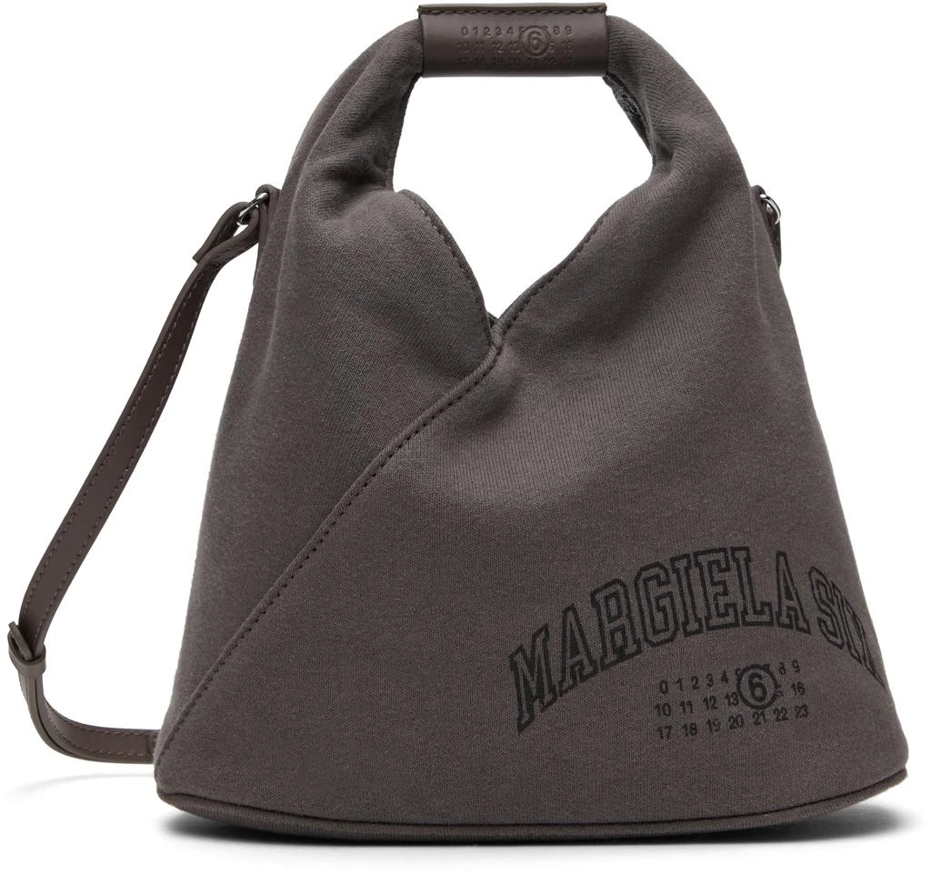 MM6 Maison Margiela Gray Sweat Varsity Print Crossbody Bag 