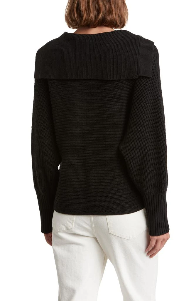 BY DESIGN Miley Johnny Collar Pullover Sweater 2