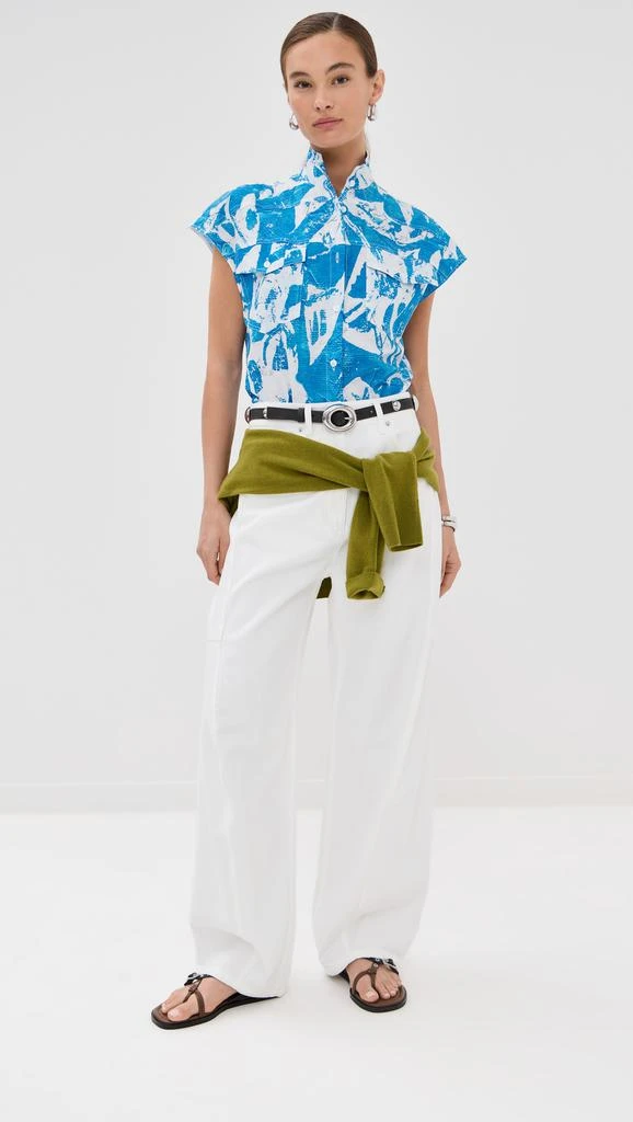 STELLA JEAN Short Sleeve Button Up Top 4
