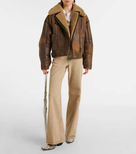 Acne Studios Lakota leather and shearling jacket 2