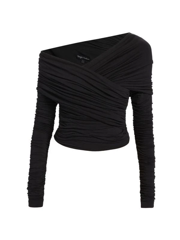 Sergio Hudson Ruched Jersey Top 6