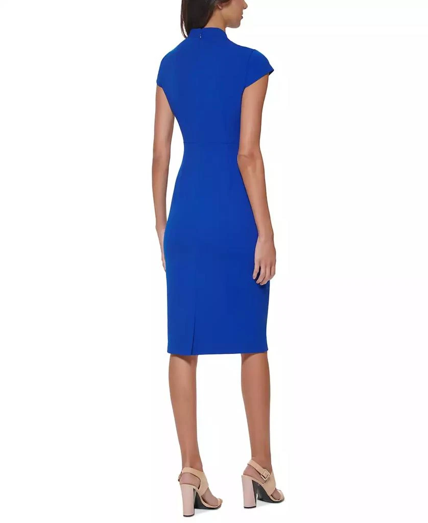 Calvin Klein Women's V-Neck Cap Sleeve Work Sheath Dress 3