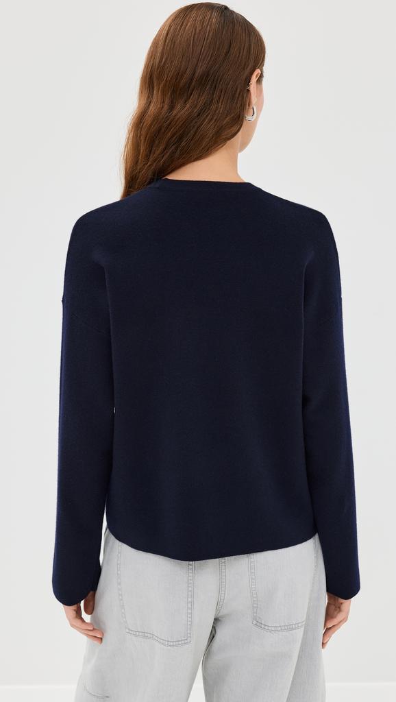 Tibi Double Faced Cashmere Oversized Easy Sweater