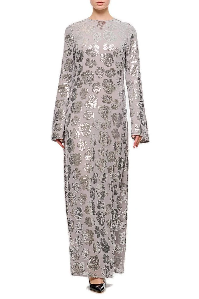 ROTATE Birger Christensen ROTATE Sequin Chiffon Maxi Dress 3