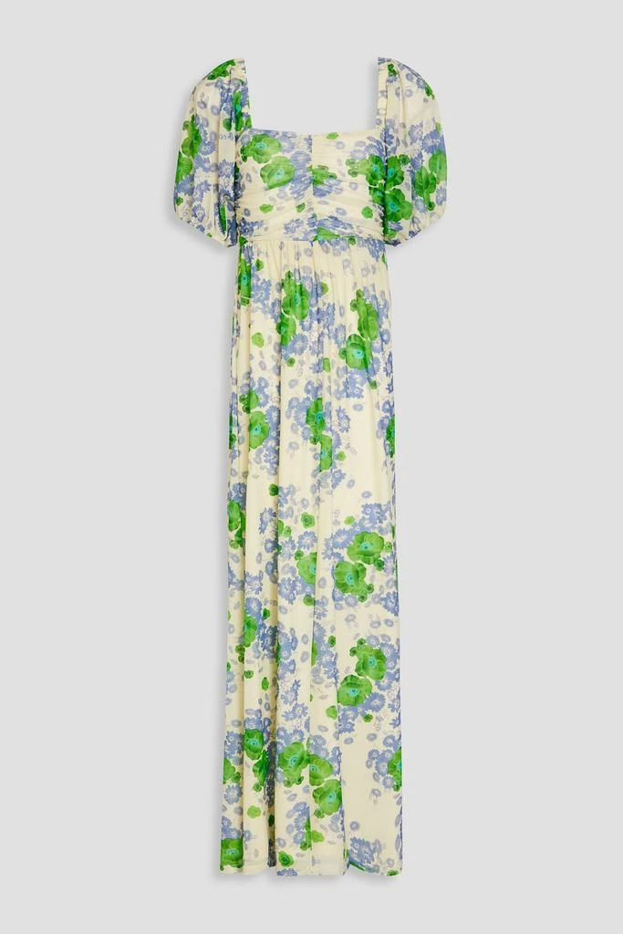 Ruched floral-print stretch-mesh maxi dress  On Sale Now with Up to 70%  Off | Discover Exclusive Deals & Savings at BeyondStyle  Authentic Ganni  maxi dresses|dresses|women|clothing with Limited-Time Discounts, Free  Shipping,