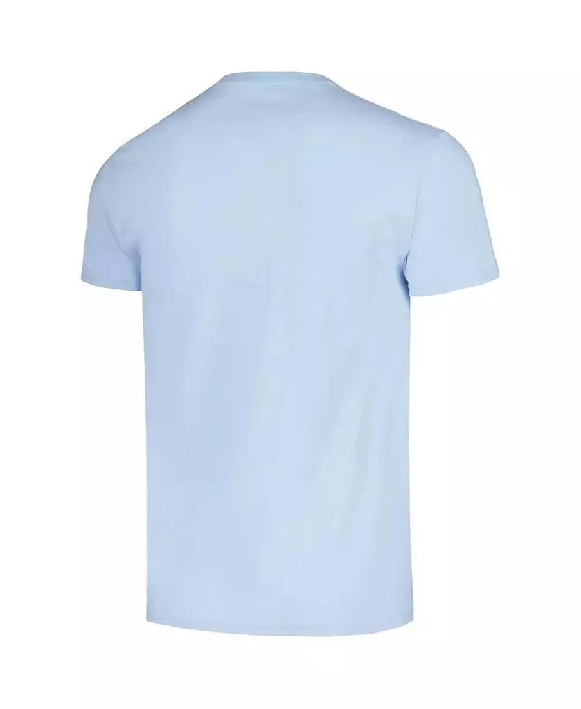 Manhead Merch Men's Light Blue The Zombies Bridge Distressed Graphic T-shirt 3