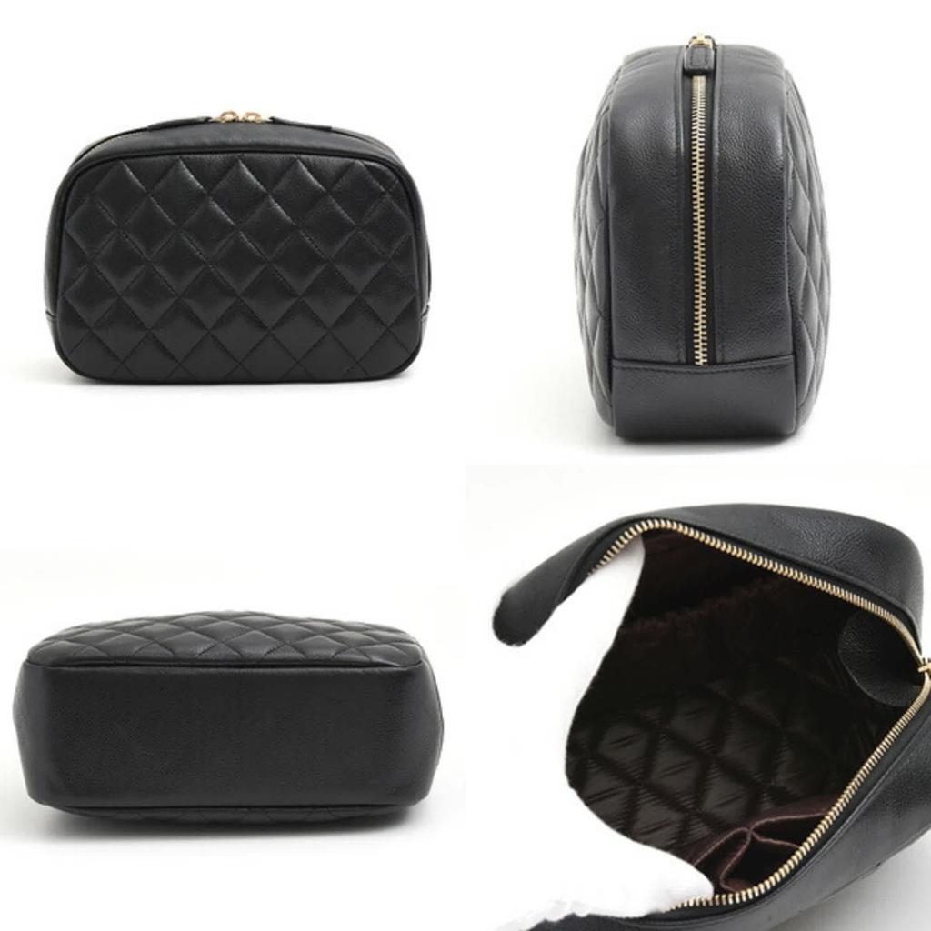 Chanel Grained Calfskin Pouch Wash Bag (Pre-Owned)