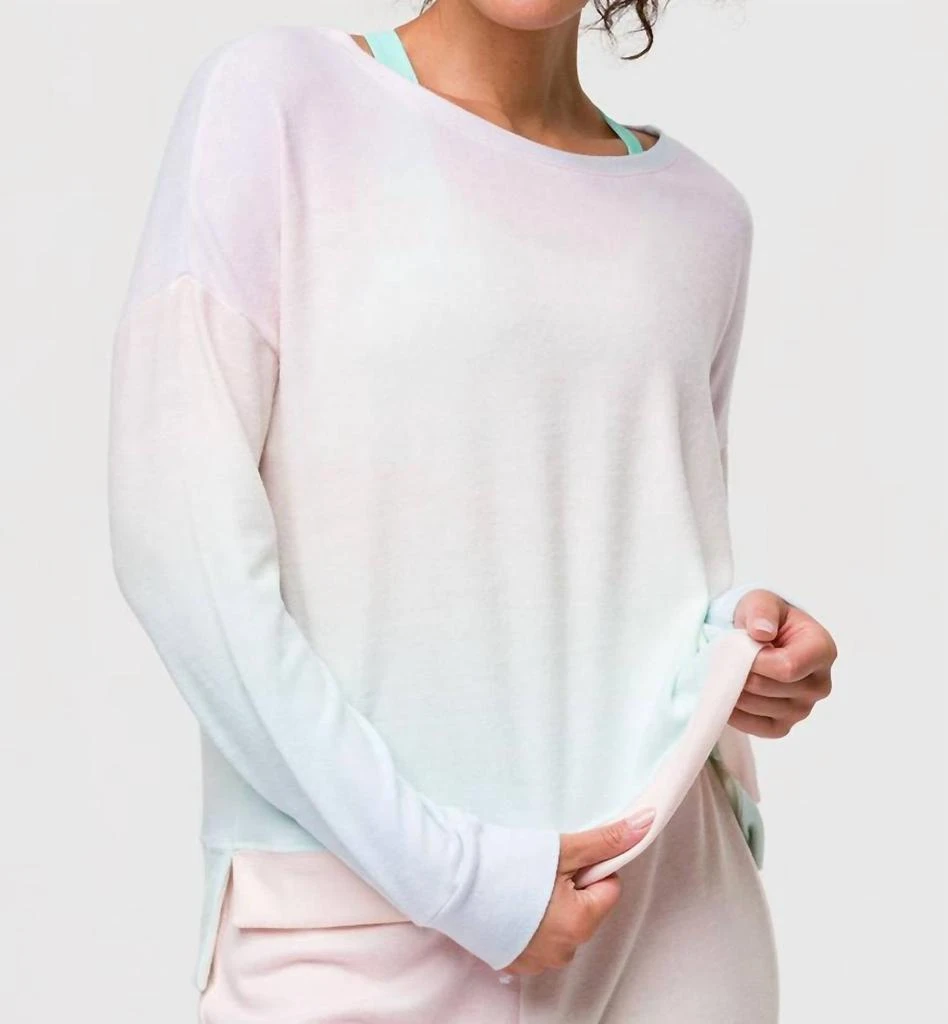 Onzie High Low Sweatshirt In Dreamsicle 2