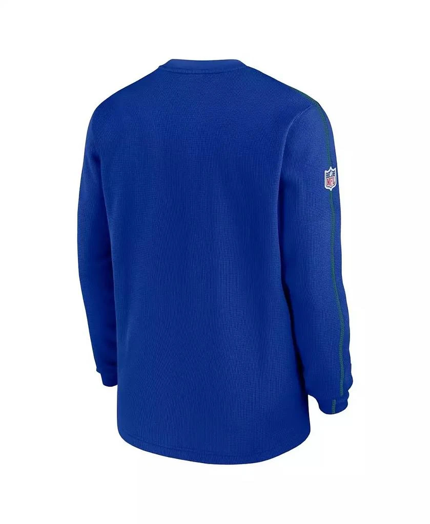 NIKE Men's Royal Seattle Seahawks Alternate Logo Coach Long Sleeve T-Shirt 3