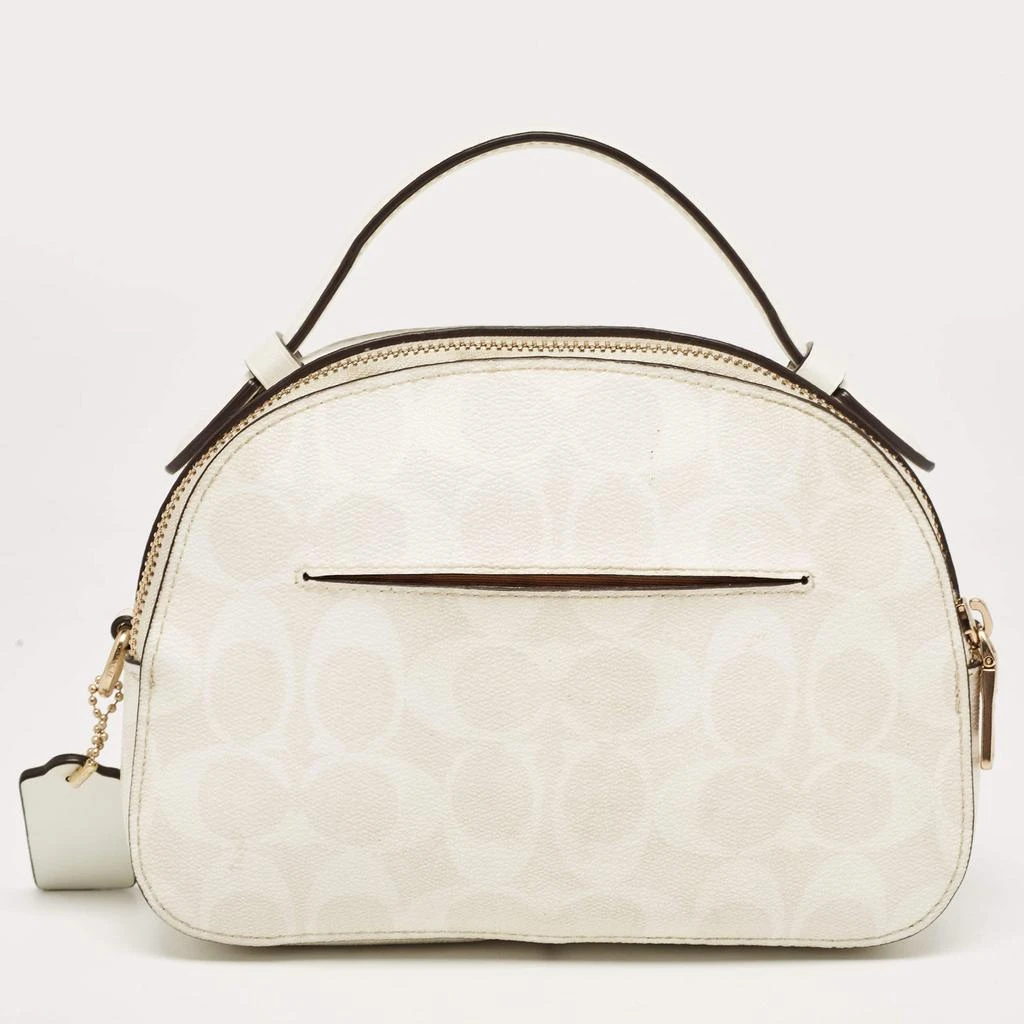 Coach Coach Off White Signature Coated Canvas Serena Satchel 4
