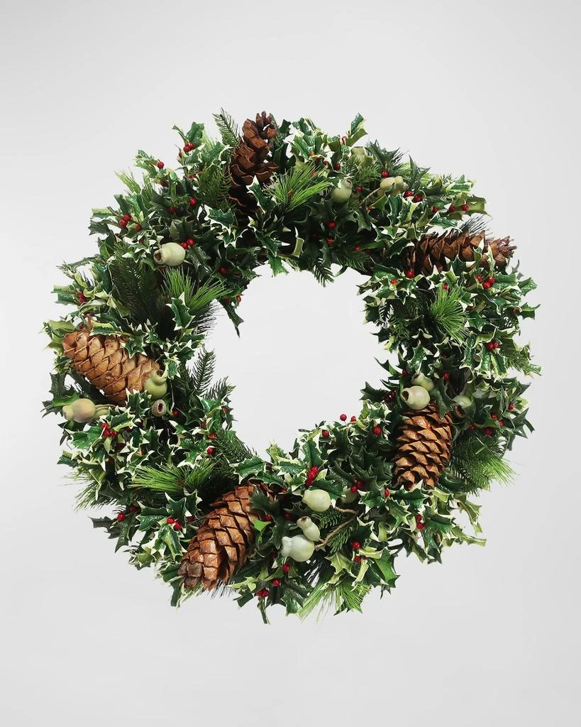 Winward Home Pointed Holly Wreath