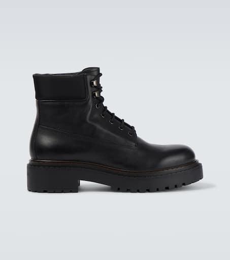 【PRADA】BRUSHED LEATHER COMBAT BOOTS Prada Brushed Leather Combat Boots - Shoes - Compare Prices