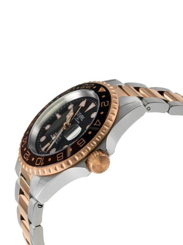 Gevril Wall Street 43MM Two Tone Rose Gold IP Stainless Steel Bracelet Watch 3