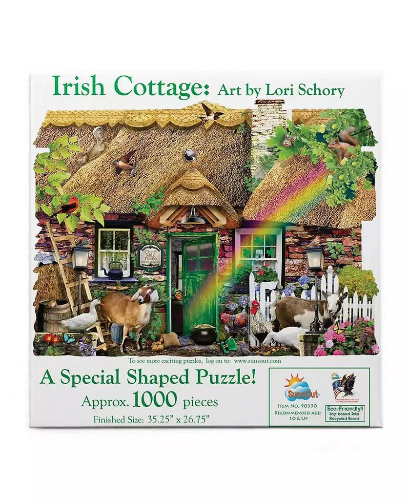 SunsOut Irish Cottage 1000 piece Jigsaw Puzzle for Adults Special Shape 3