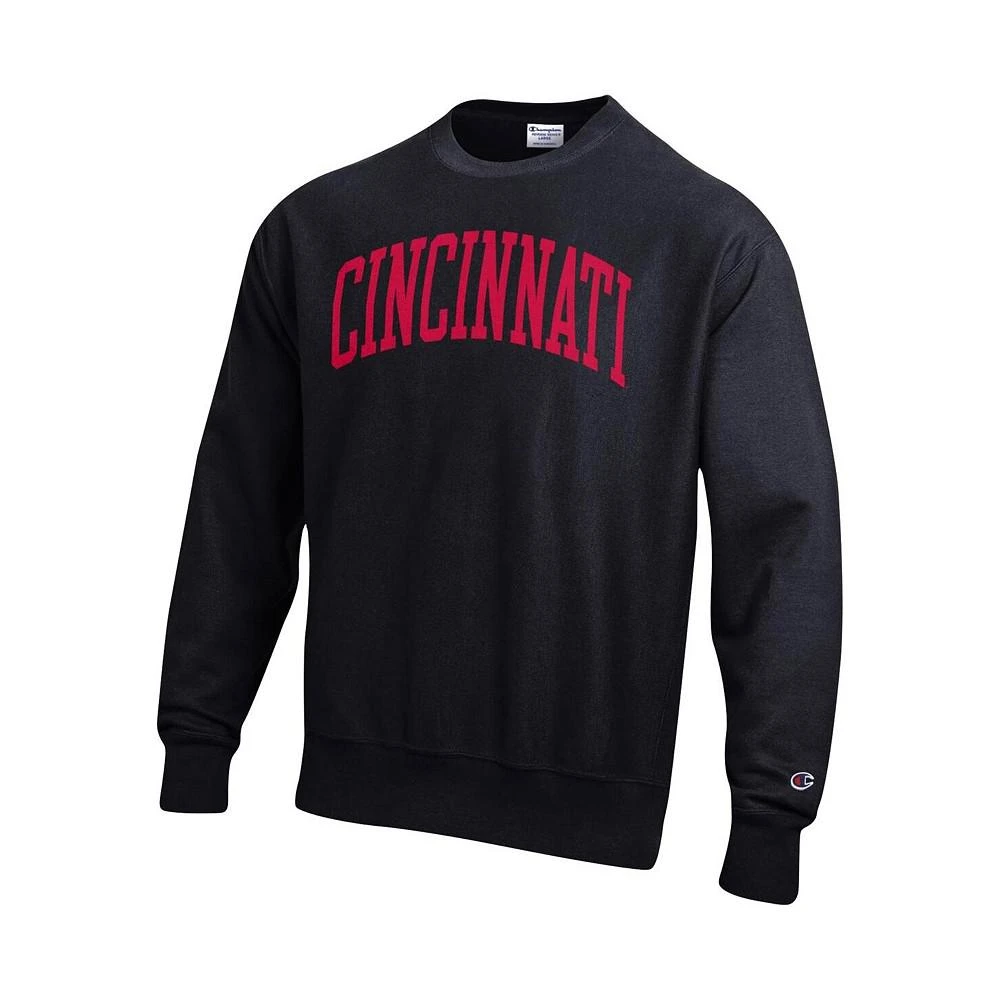 Champion Men's Black Cincinnati Bearcats Arch Reverse Weave Pullover Sweatshirt 2