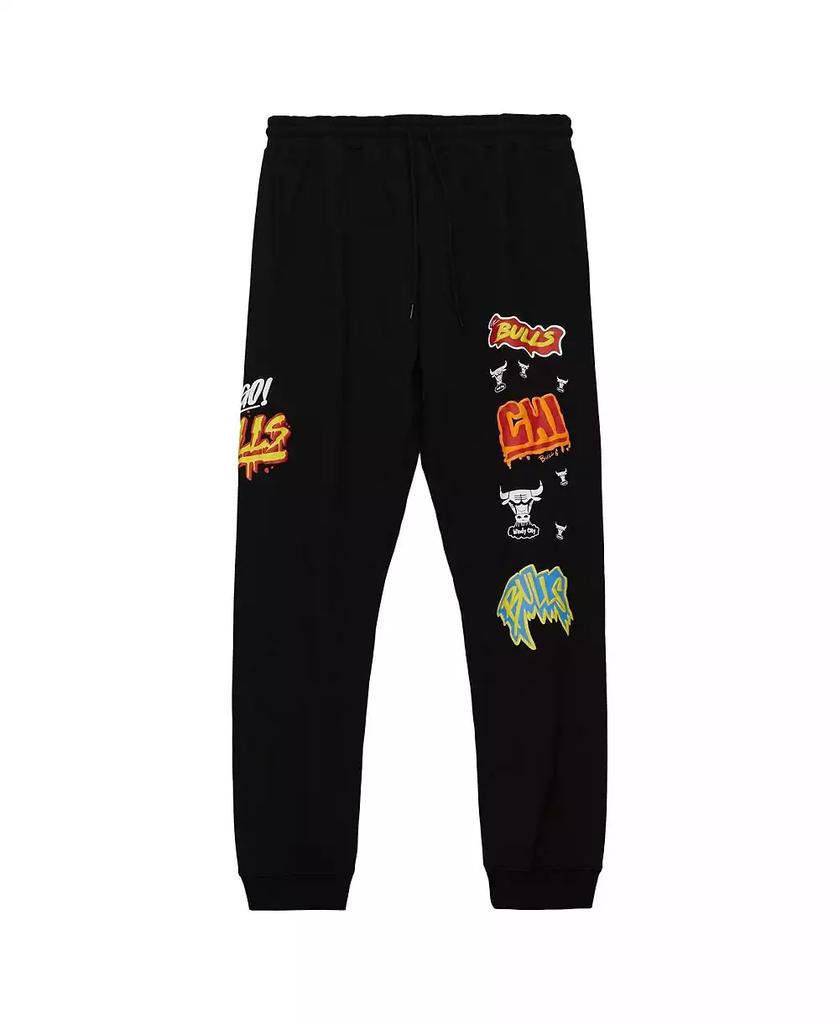 Mitchell & Ness Men's Black Chicago Bulls Slap Sticker Sweatpants