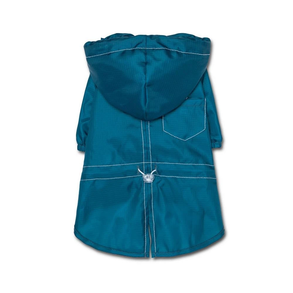 Touchdog Split-Vent Designer Water-resistant Dog Raincoat Medium
