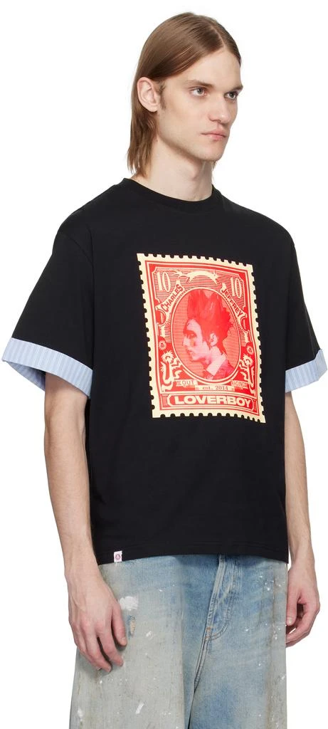 Charles Jeffrey Loverboy Black Turn Up T-Shirt 2