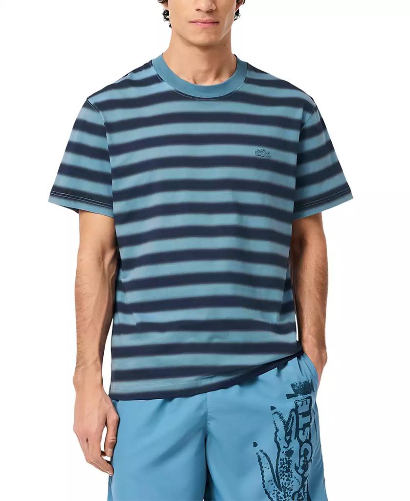 Lacoste Men's Short Sleeve Crewneck Striped T-Shirt