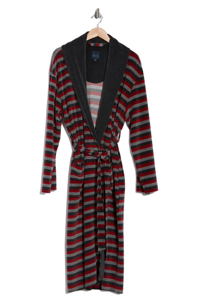 Majestic International Stripe Shawl Robe 3
