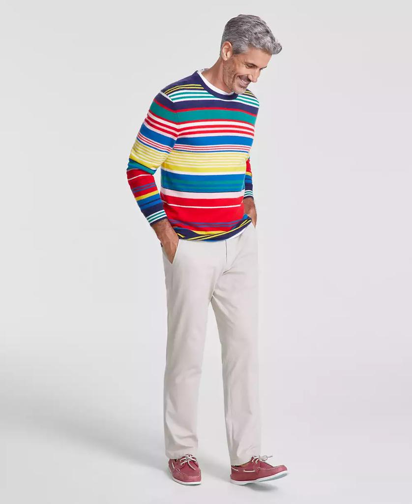 Club Room Men's Printed Stripe Cashmere Crewneck Sweater, Created for Macy's