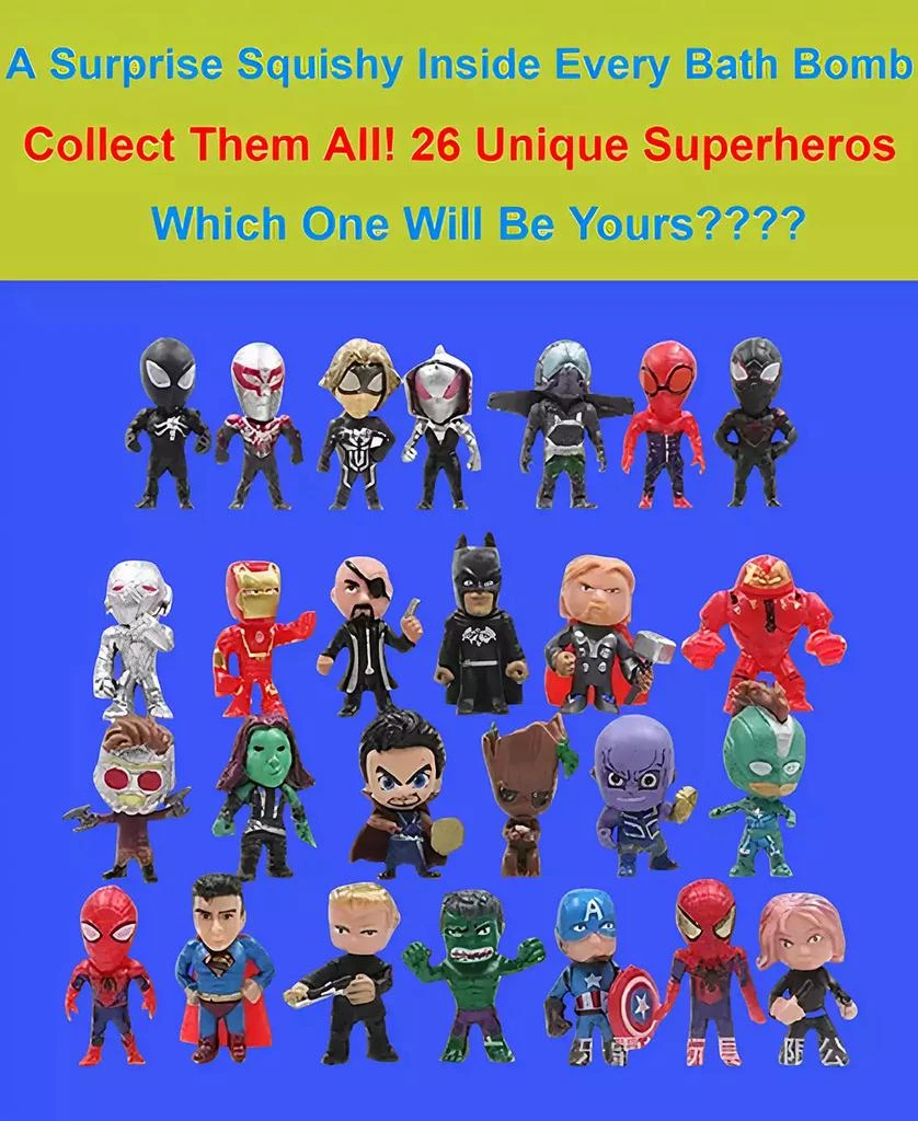 Lovery 12-Pc. Superhero Bath Bombs Gift Set with Surprise Toy 6