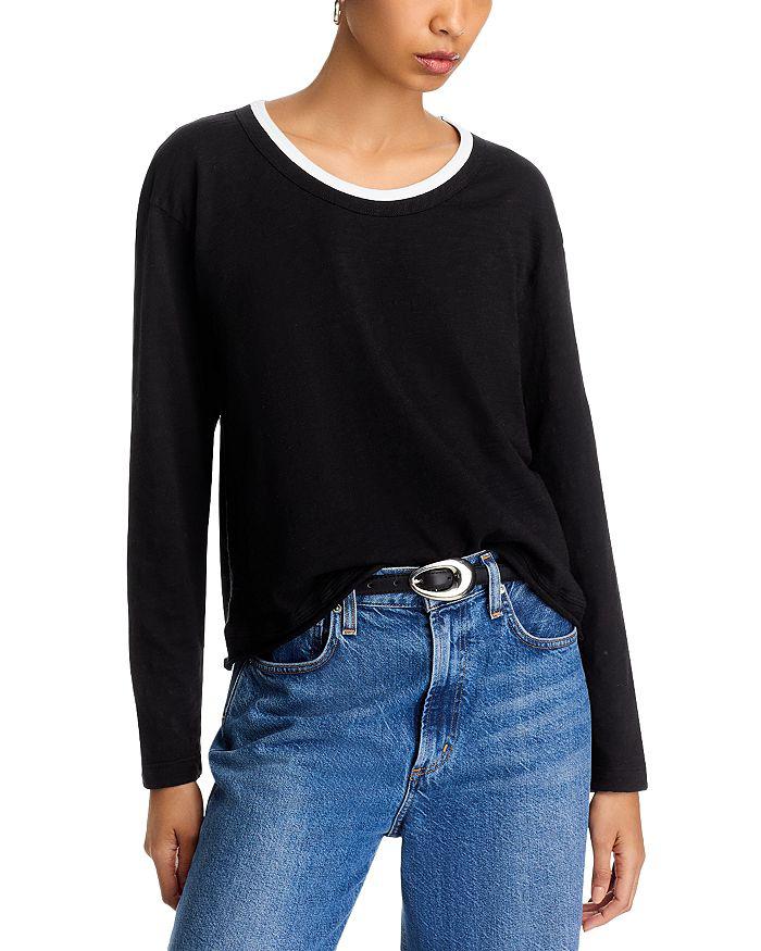 Wilt Scoop Neck Boxy Long Sleeve Tee