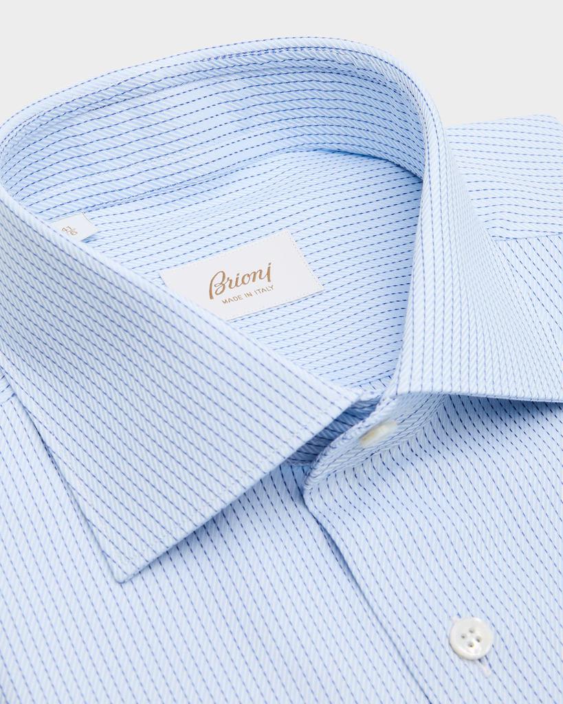 Brioni Men's Cotton Micro-Stripe Classic-Fit Dress Shirt