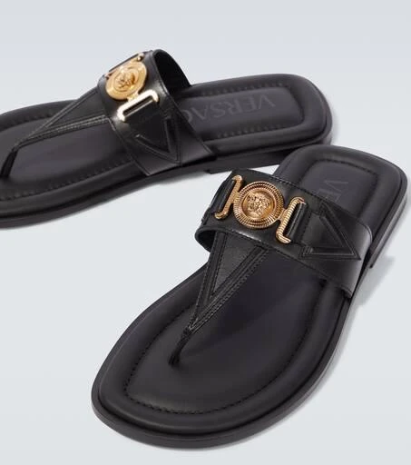 Versace Medusa leather thong sandals 3