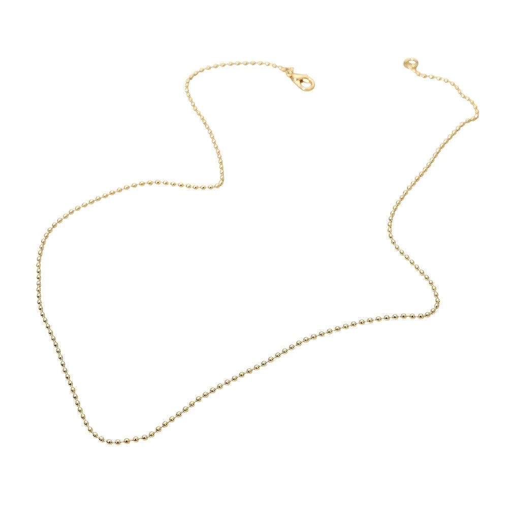 FASHNZFAB 18K Gold Filled Beaded Chain Necklace 18" L 3