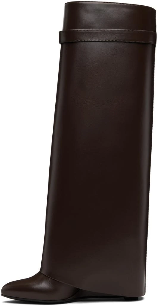 Givenchy Brown Shark Lock Tall Boots 3