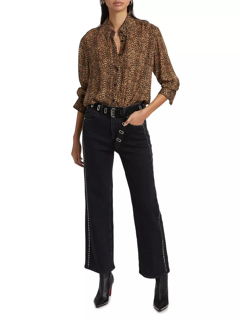 FRAME The Standard Leopard-Print Silk Shirt 2