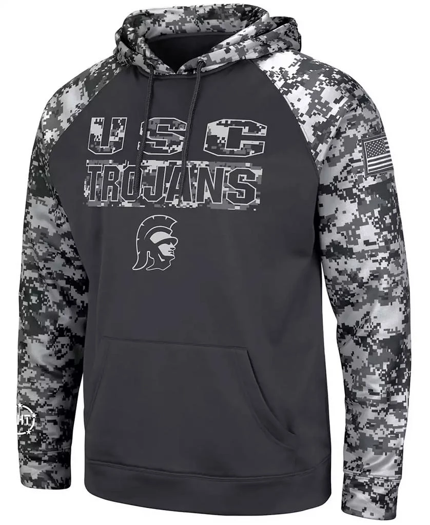 Colosseum Men's Charcoal USC Trojans OHT Military-Inspired Appreciation Digital Camo Pullover Hoodie 2
