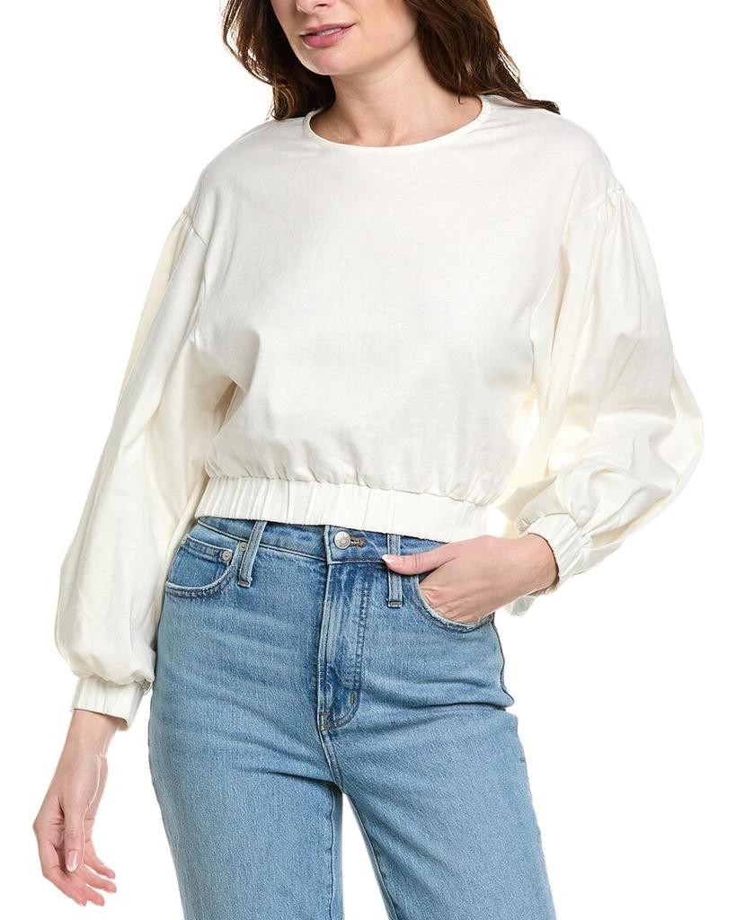 JUST BEE QUEEN Just Bee Queen Whitney Linen-Blend Top 1