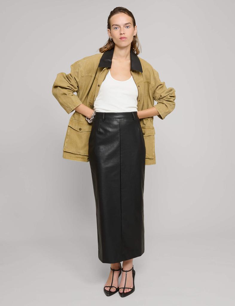 Pixie Market Yve Maxi Leather Skirt-BESTSELLER