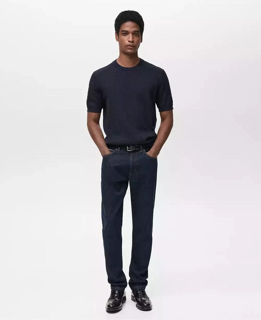 Mango Men's Braided Fine-Knit T-Shirt 4