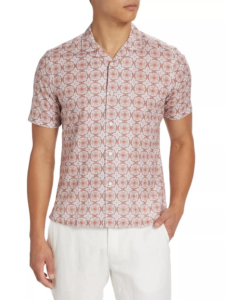 Saks Fifth Avenue Slim-Fit Medallion Short-Sleeve Shirt 3