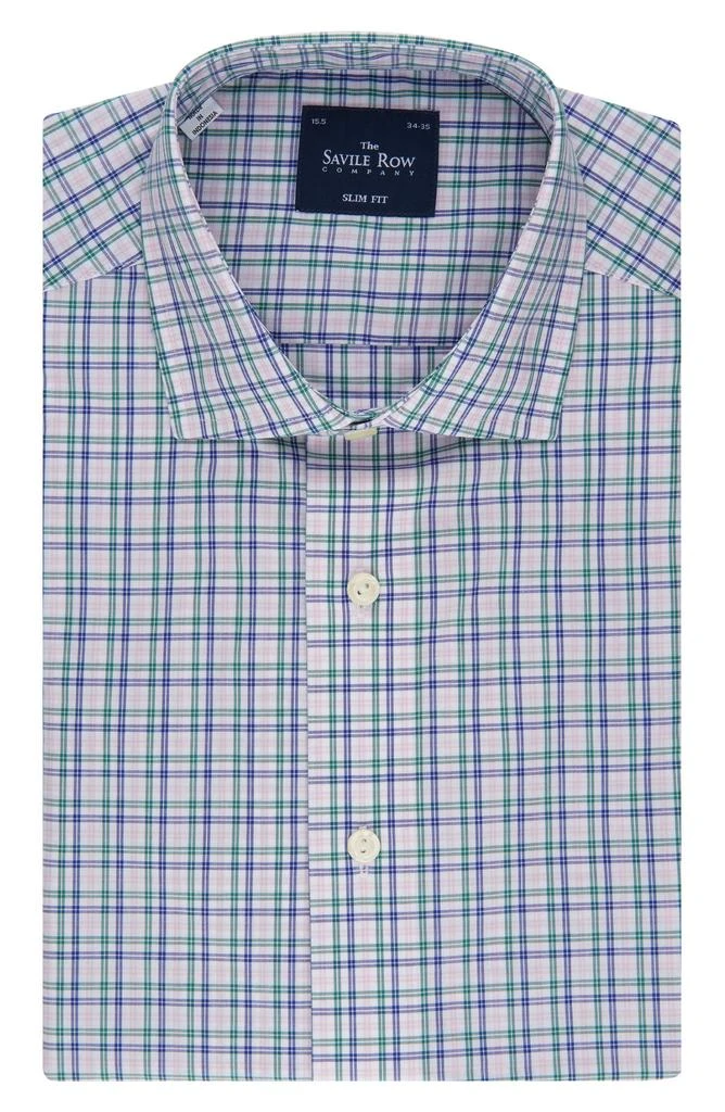 SAVILE ROW CO Plaid Slim Fit Dress Shirt 1