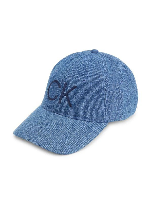 Calvin Klein Logo Denim Baseball Cap 1