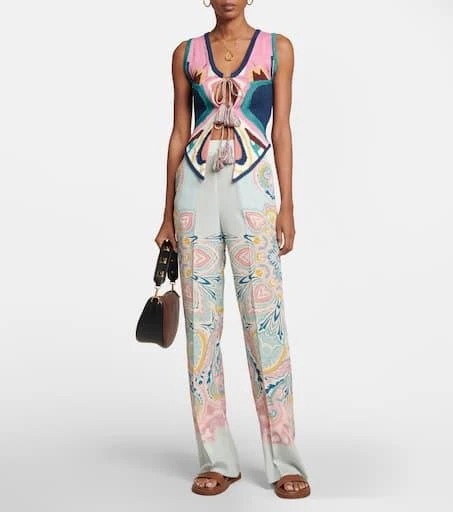 ETRO Paisley high-rise silk pants 2